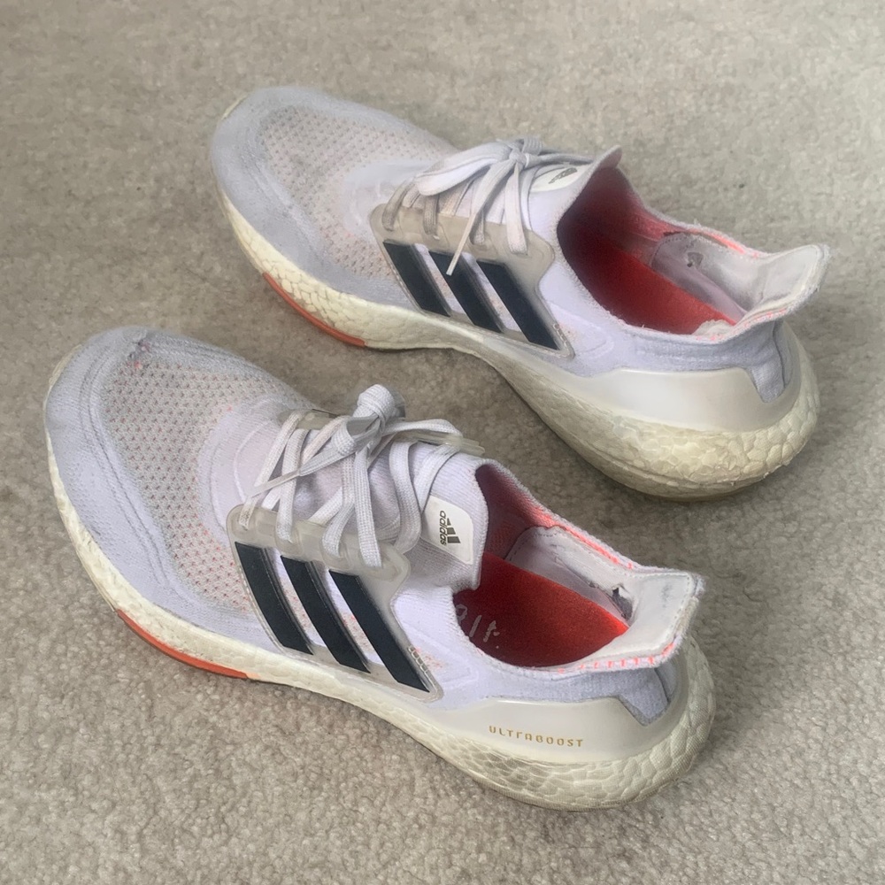 Adidas Ultraboost White and Black Running Shoes